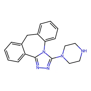 3-(1-Piperazinyl)-9H-dibenzo(c,f)-1,2,4-triazolo(4,3-a)azepine structure