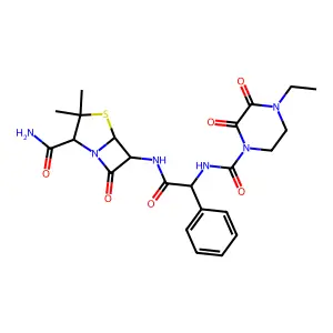 Piperacillin amide structure