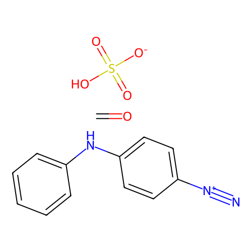 4-Anilinobenzenediazonium;formaldehyde;hydrogen sulfate structure