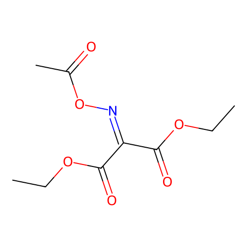 Propanedioic acid, [(acetyloxy)imino]-, diethyl ester structure
