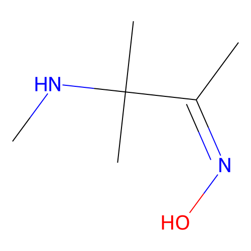 (NZ)-N-[3-methyl-3-(methylamino)butan-2-ylidene]hydroxylamine structure
