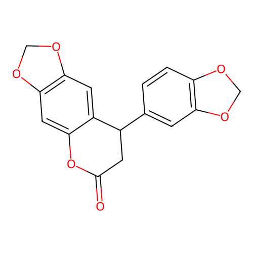 8-(benzo[d][1,3]dioxol-5-yl)-7,8-dihydro-6H-[1,3]dioxolo[4,5-g]chromen-6-one structure