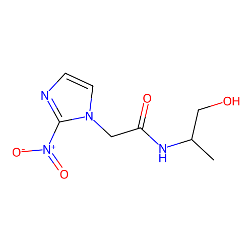 N-(2-Hydroxy-1-methylethyl)-2-nitro-1H-imidazole-1-acetamide structure
