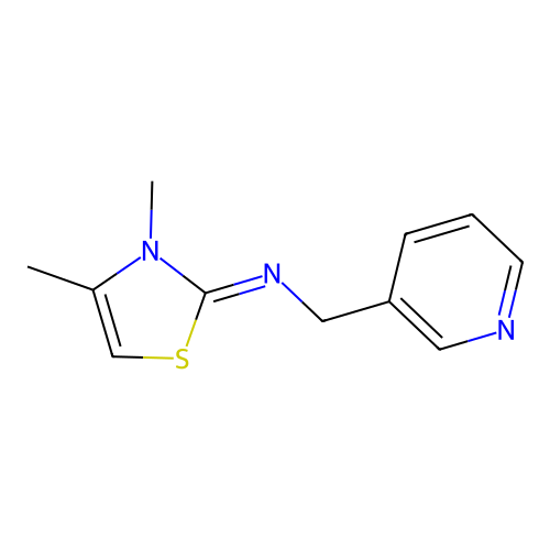 3,4-dimethyl-N-(pyridin-3-ylmethyl)-1,3-thiazol-2-imine structure