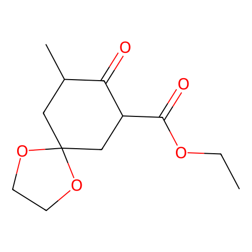 Ethyl 9-methyl-8-oxo-1,4-dioxaspiro[4.5]decane-7-carboxylate structure
