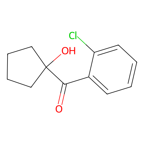 (2-Chlorophenyl) (1-hydroxycyclopentyl) ketone structure