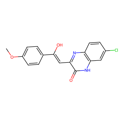 7-Chloro-3-[2-hydroxy-2-(4-methoxyphenyl)ethenyl]-1H-quinoxalin-2-one structure