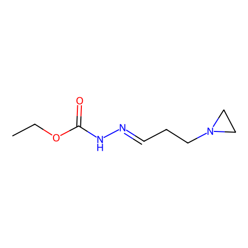 ethyl N-[3-(aziridin-1-yl)propylideneamino]carbamate structure