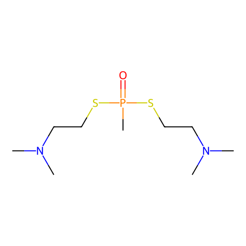 S,S'-Bis(2-dimethylaminoethyl) methylphosphonodithioate structure