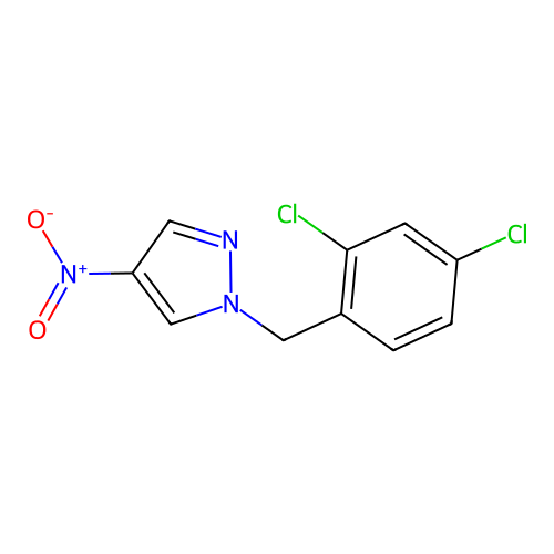 1-(2,4-dichlorobenzyl)-4-nitro-1H-pyrazole structure