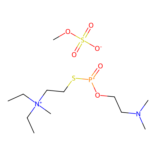 O-Ethyl N,N-dimethylamino-S-(2-diethylaminoethyl)thiophosphate structure