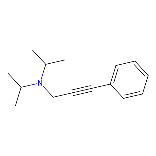 2-Propyn-1-amine, N,N-bis(1-methylethyl)-3-phenyl- structure
