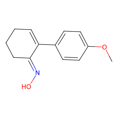 2-Cyclohexen-1-one,2-(4-methoxyphenyl)-,oxime,(E) structure
