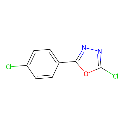 2-Chloro-5-(4-chlorophenyl)-1,3,4-oxadiazole structure