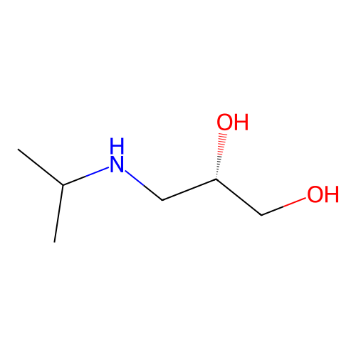 3-Isopropylamino-1,2-propanediol, (-)- structure