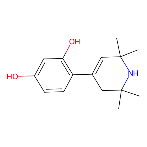 1,3-Benzenediol, 4-(1,2,3,6-tetrahydro-2,2,6,6-tetramethyl-4-pyridinyl)- structure