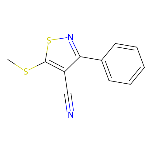 5-Methylthio-3-phenylisothiazole-4-carbonitrile structure