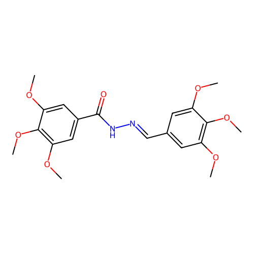 3,4,5-trimethoxy-N-[(3,4,5-trimethoxyphenyl)methylideneamino]benzamide structure