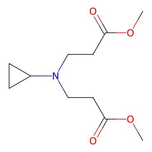 methyl N-cyclopropyl-N-(3-methoxy-3-oxopropyl)-beta-alaninate structure