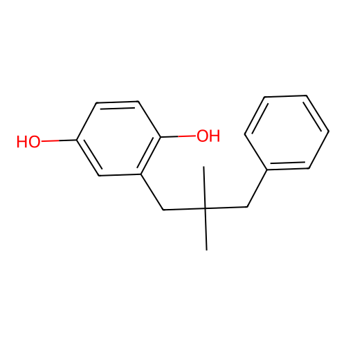 2-(2,2-Dimethyl-3-phenylpropyl)-1,4-benzenediol structure