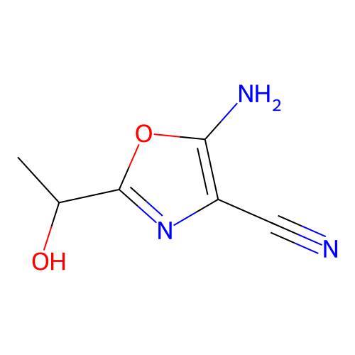 5-Amino-2-(1-hydroxyethyl)-1,3-oxazole-4-carbonitrile structure