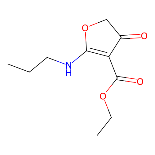 Ethyl 4-oxo-2-(propylamino)-4,5-dihydro-3-furancarboxylate structure