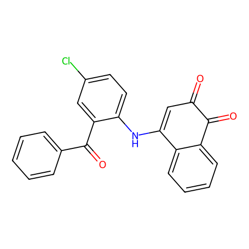 4-(2-Benzoyl-4-chloroanilino)-1,2-naphthalenedione structure