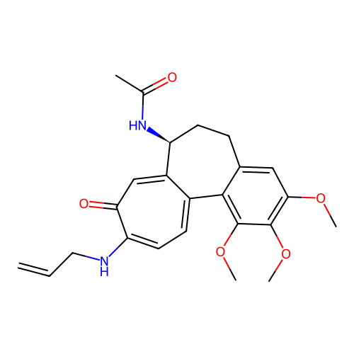 (S)-N-(10-(allylamino)-1,2,3-trimethoxy-9-oxo-5,6,7,9-tetrahydrobenzo[a]heptalen-7-yl)acetamide structure