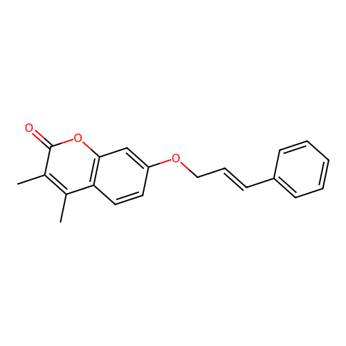3,4-dimethyl-7-{[(2E)-3-phenylprop-2-en-1-yl]oxy}-2H-chromen-2-one structure
