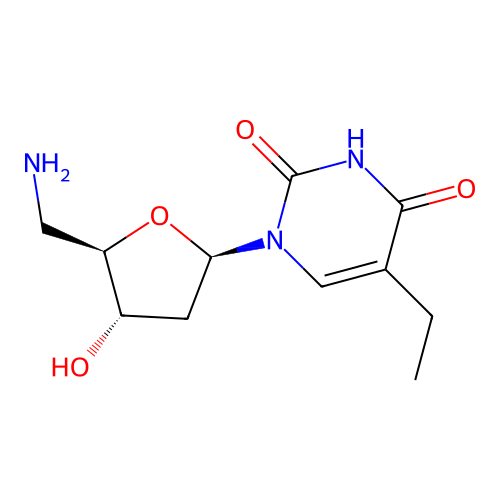 5'-Amino-2',5'-dideoxy-5-ethyluridine structure