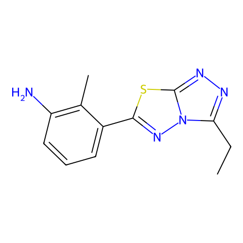 3-(3-Ethyl[1,2,4]triazolo[3,4-b][1,3,4]thiadiazol-6-yl)-2-methylaniline structure