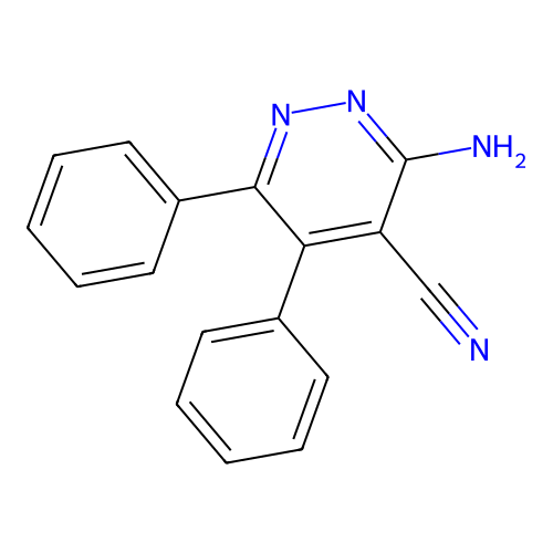 3-Amino-5,6-diphenylpyridazine-4-carbonitrile structure