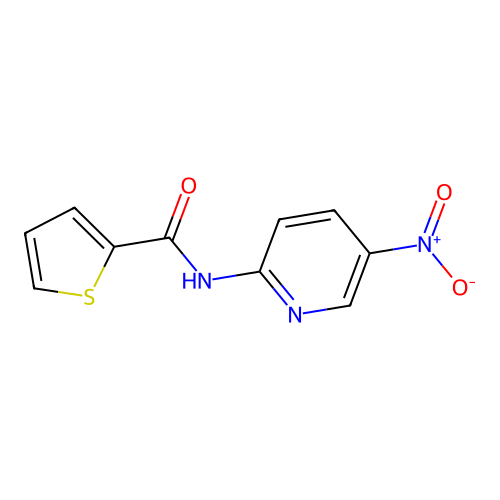 N-(5-nitropyridin-2-yl)thiophene-2-carboxamide structure