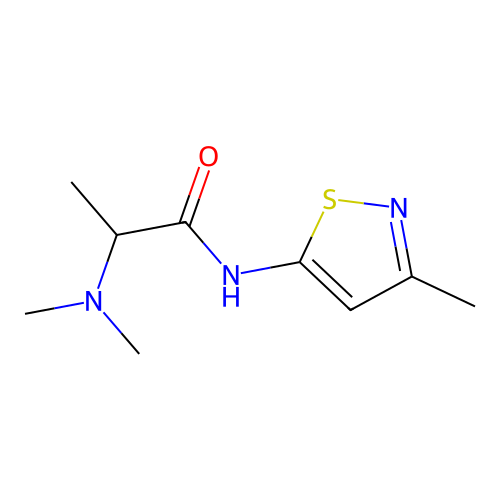 N~2~,N~2~-Dimethyl-N-(3-methyl-1,2-thiazol-5-yl)alaninamide structure