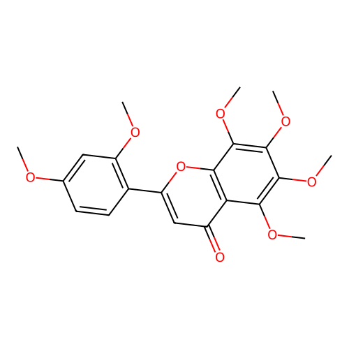2-(2,4-Dimethoxyphenyl)-5,6,7,8-tetramethoxy-4H-chromen-4-one structure