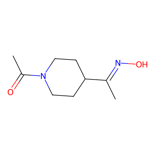 1-[4-(N-hydroxy-C-methylcarbonimidoyl)piperidin-1-yl]ethanone structure