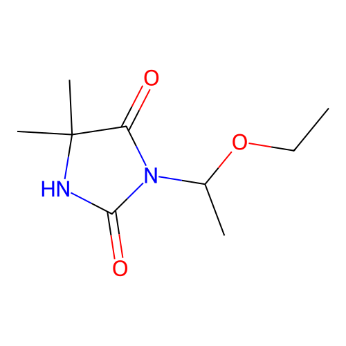 3-(1-Ethoxyethyl)-5,5-dimethyl-2,4-imidazolidinedione structure