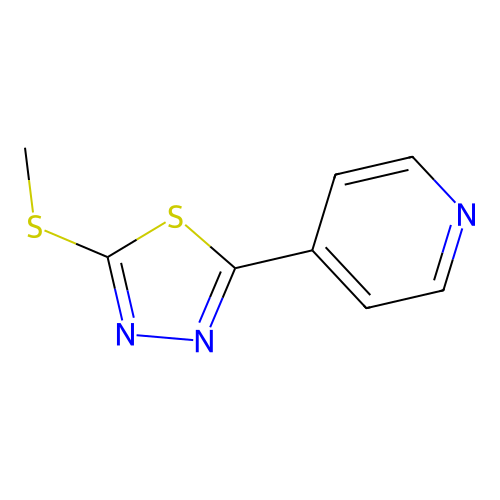 4-[5-(Methylsulfanyl)-1,3,4-thiadiazol-2-yl]pyridine structure