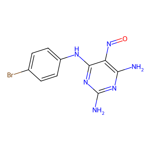 Pyrimidine,4-diamino-6-(P-bromoanilino)-5-nitroso- structure