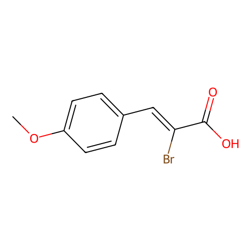 2-Propenoicacid, 2-bromo-3-(4-methoxyphenyl)- structure