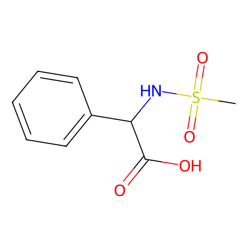 [(Methylsulfonyl)amino](phenyl)acetic acid structure