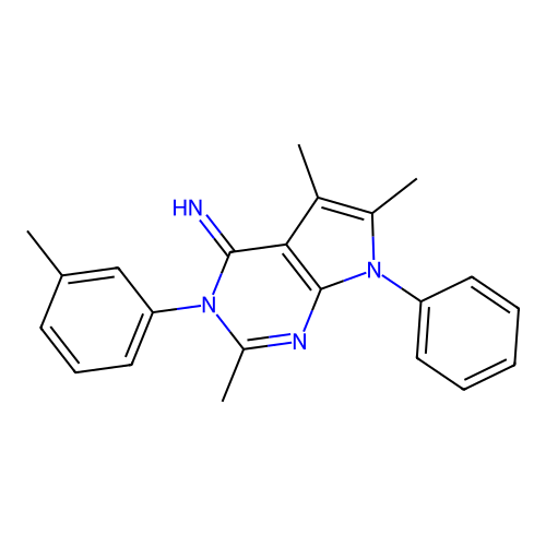 2,5,6-Trimethyl-3-(3-methylphenyl)-7-phenylpyrrolo[2,3-d]pyrimidin-4-imine structure