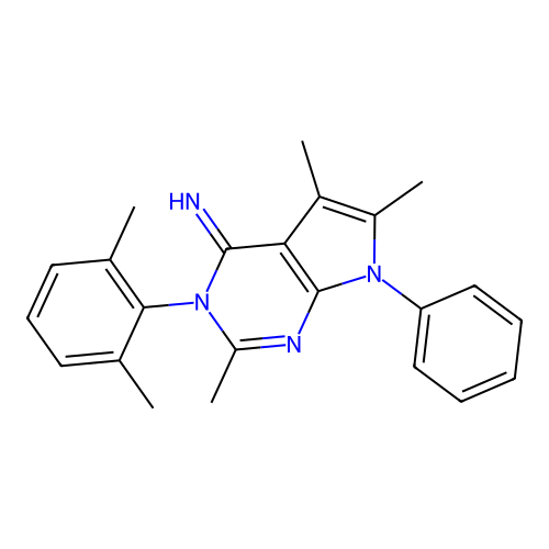 3-(2,6-Dimethylphenyl)-2,5,6-trimethyl-7-phenylpyrrolo[2,3-d]pyrimidin-4-imine structure