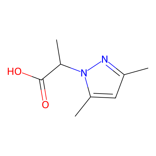 2-(3,5-dimethyl-1H-pyrazol-1-yl)propanoic acid structure