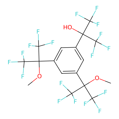 2-[3,5-bis(1,1,1,3,3,3-hexafluoro-2-methoxypropan-2-yl)phenyl]-1,1,1,3,3,3-hexafluoropropan-2-ol structure