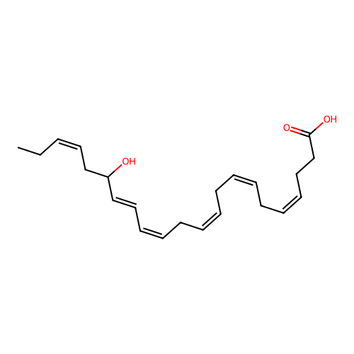 (4Z,7Z,10Z,13Z,15E,19Z)-17-Hydroxy-4,7,10,13,15,19-docosahexaenoic acid structure