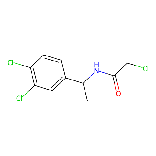 2-chloro-N-(1-(3,4-dichlorophenyl)ethyl)acetamide structure