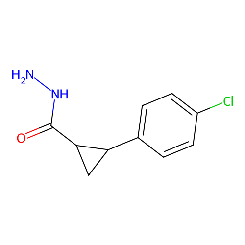2-(4-Chlorophenyl)cyclopropanecarbohydrazide structure