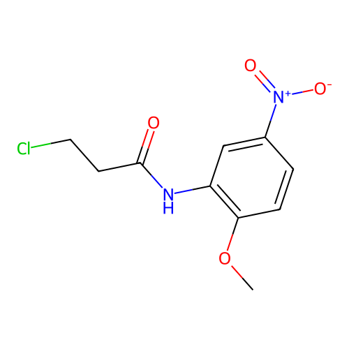 3-chloro-N-(2-methoxy-5-nitrophenyl)propanamide structure