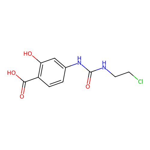 4-(2-Chloroethylcarbamoylamino)-2-hydroxybenzoic acid structure